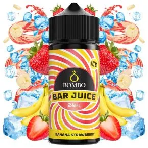 AROMA LONGFILL BANANA STRAWBERRY ICE BAR JUICE BY BOMBO 24ML