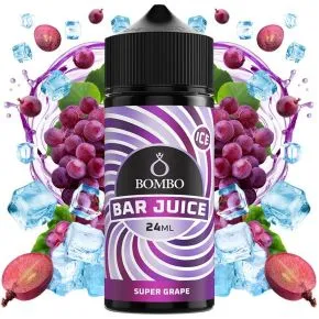 Aroma Longfill Bar Juice Super Grape Ice Bombo 24ml, aroma dulce de uva con frescor mentolado