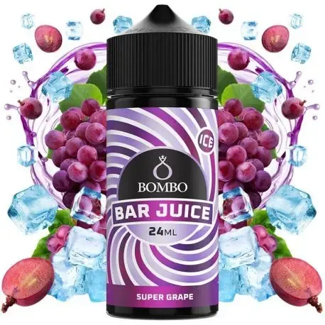 Longfill Bar Juice Super Grape Ice Bombo 24ml aroma, sweet grape aroma with minty freshness