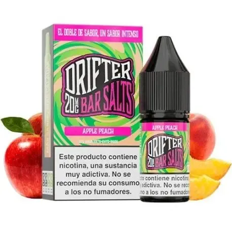 Sales de nicotina Drifter Bar Juice Apple Peach 10ml, sabor intenso a manzana y durazno para vapeo diario