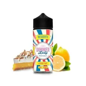 Longfill Dinner Lady Lemon Tart 30ml aroma, intense lemon flavor and cake dough for daily vaping