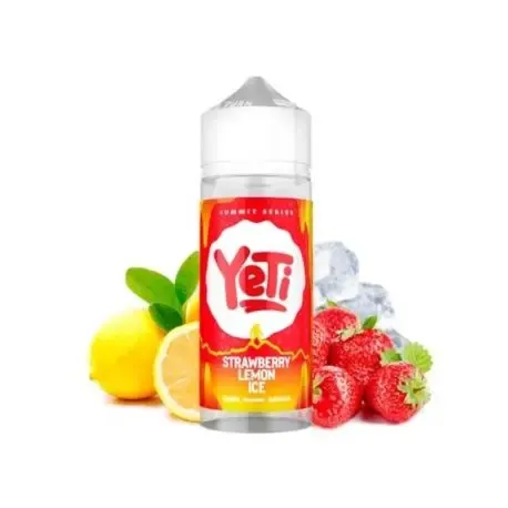 Aroma Longfill Yeti Summit Series Strawberry Lemon Ice 10ml, sabor intenso a fresa y limón con efecto hielo para vapeo diario