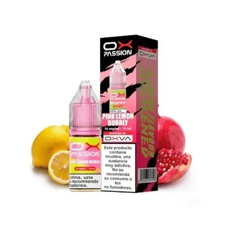 Oxva Ox Passion Pink Lemon Bubbly 10ml, intense pink lemon flavor and bubbly