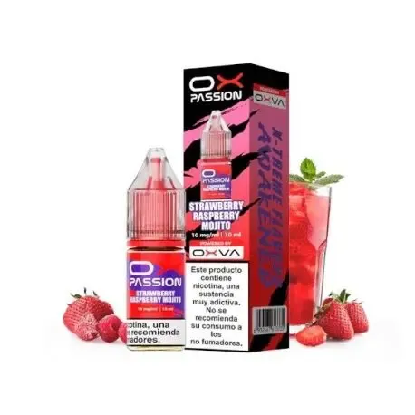Oxva Ox Passion Erdbeer-Himbeer-Mojito 10ml, intensiver Erdbeer-, Himbeer- und Mojito-Geschmack