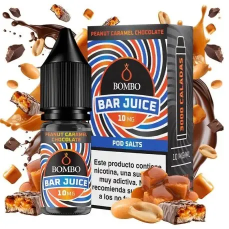 Nikotinsalze Bombo Bar Juice Erdnuss-Karamell-Schokolade zum Dampfen