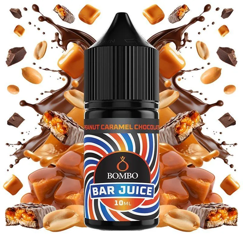 AROMA MINILONGFILL PEANUT CARAMEL CHOCOLATE BAR JUICE BY BOMBO 10ML