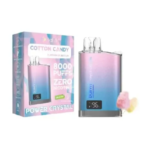 Einweg- Balmy Power Crystal Pod ohne Nikotin Zuckerwattegeschmack 8000 Puffs