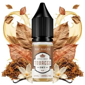 Sais de nicotina com sabor a tabaco doce da Kings Crest para vaping 10ml