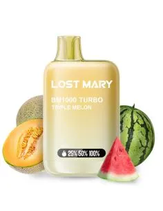 Vaper desechable de 1000 caladas de Lost Mary con sabor intenso a melón y diseño compacto