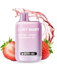 Vaper desechable de 1000 caladas de Lost Mary con sabor intenso a fresa y diseño compacto