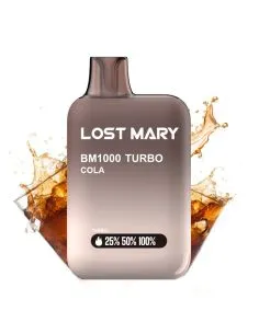 desechable de 1000 caladas de cola de lost mary con turbo en la calada