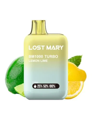 Limão Descartável com 1000 Puffs Sabor Fruta com Modo Turbo de lost mary