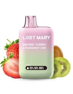 desechable de lost mary de 1000 caladas de fresa kiwi con modo turbo