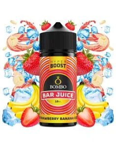 AROMA LONGFILL HYPERBOOST STRAWBERRY BANANA ICE BOMBO BAR JUICE 10ML