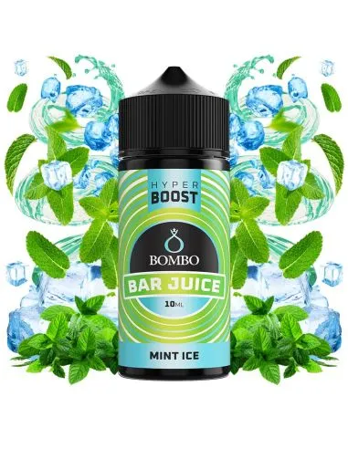 Bombo's Longfill Hyperboost aroma de hortelã sabor gelado, formato concentrado para vaping