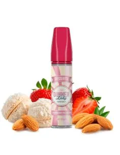 Aroma de morango com creme dinner lady em formato longfill de 14ml