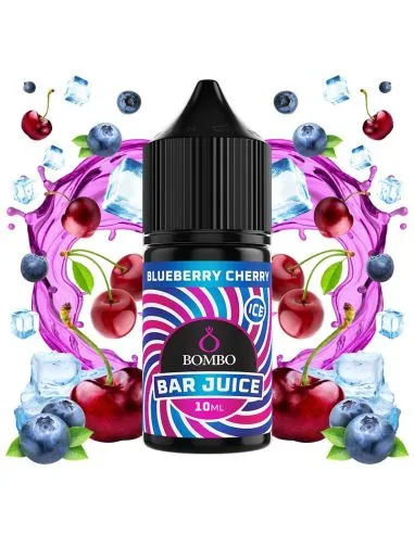 minilongfill bombo blueberry cherry 10ml, imagen frontal, vainas y bote