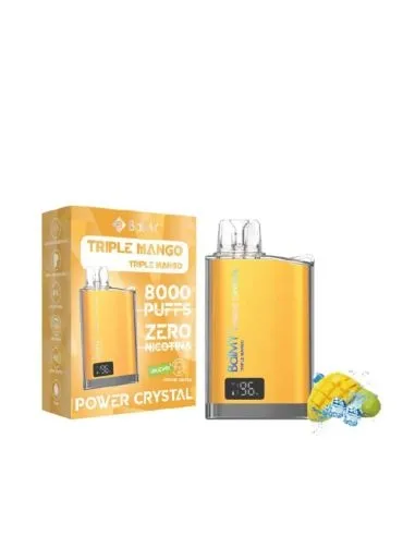 Imagen de un vaper Balmy Power Crystal de 8.000 caladas, sin nicotina, color elegante.