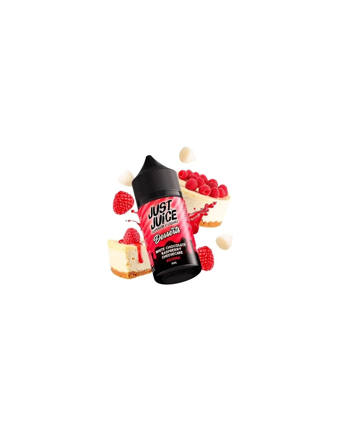 AROMA MINILONGFILL JUST JUICE DESSERTS WHITE CHOCOLATE RASPBERRY CHEESECAKE 6ML