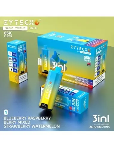 Vape descartável 3 sabores com 65.000 baforadas para vaping