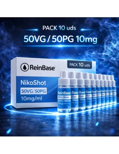 Embalagem de nicoshots reinbase para vaping, frascos de nicotina para bases e sabores.