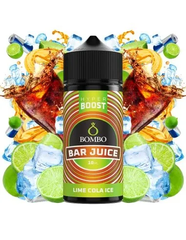 Bombo Longfill-Aroma 10 ml in einem 120ml-Glas mit Limette- und Cola-Geschmack