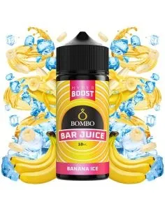 Bombo longfill aroma 10 ml numa garrafa de 120 ml com sabor a gelo de banana