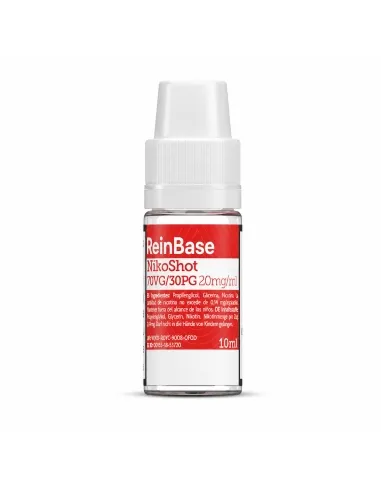 Reinbase Nicoshot 70/30 10ml 20mg nicotina nicokit base equilibrada PG VG alta pureza