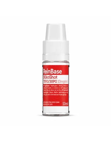 Reinbase Nicoshot 70/30 10ml 10mg Nikotin Nikotit Balanced Base PG VG hohe Reinheit