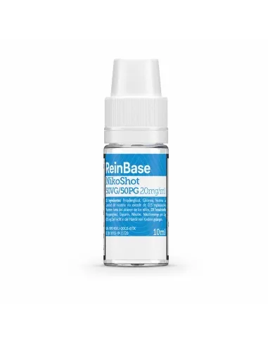 Reinbase Nicoshot 50/50 10ml 20mg nicotina nicokit base equilibrada PG VG alta pureza
