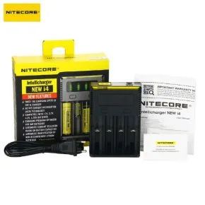 Intellicharger I4 V2 Nitecore carregador inteligente, carregador de 4 baias para vaporizar baterias 2