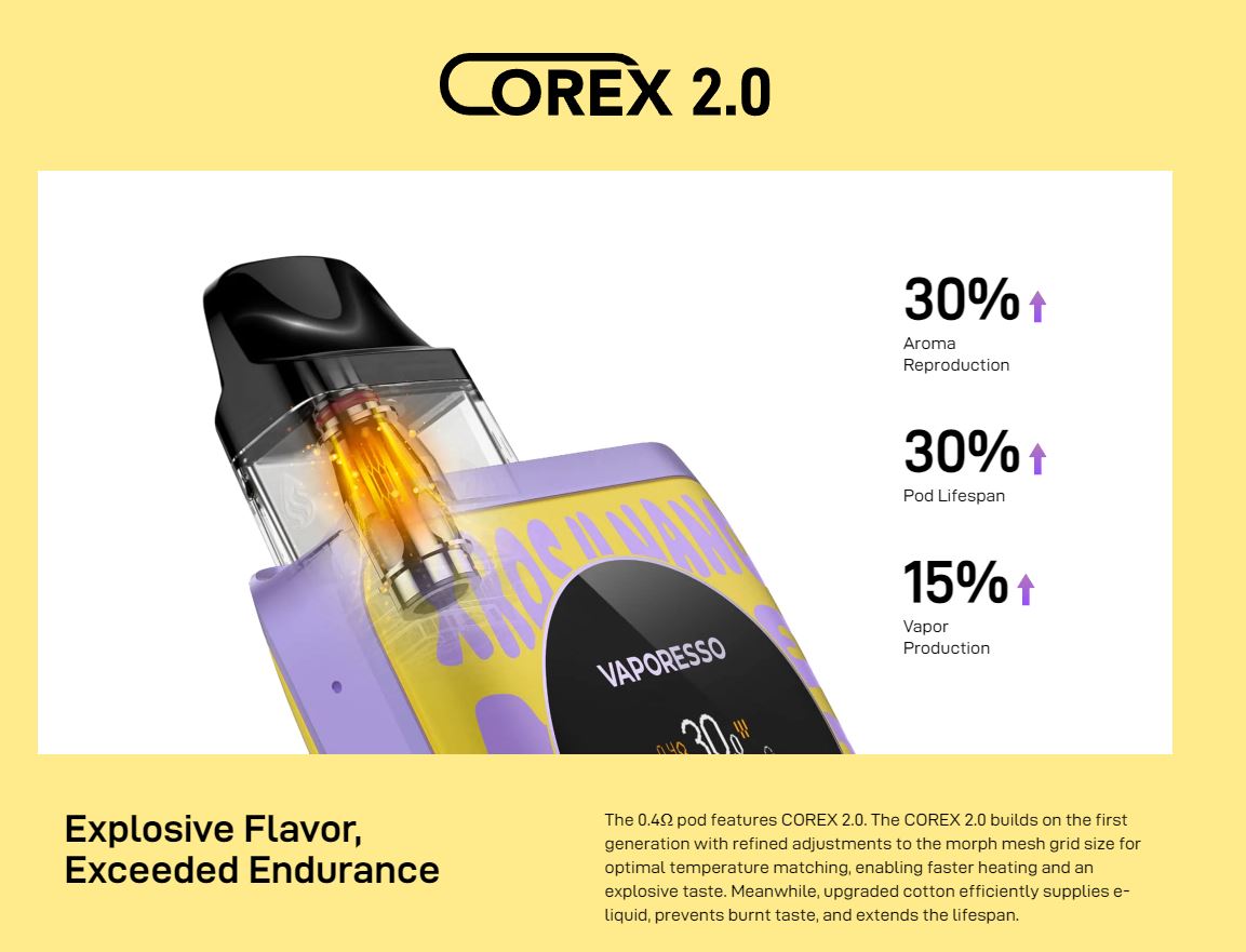 Vaporesso recargable XROS 4 Nano ideal para vapear sin nicotina